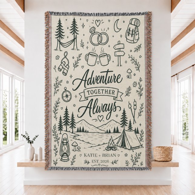 Personalised Adventure Woven Throw Blanket  (Creator Uploaded)