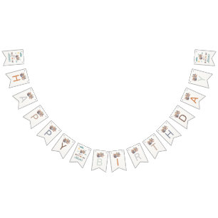 Personalised Aeroplane Happy Birthday Bunting Bunting