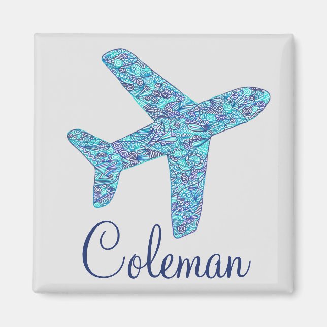 Personalised Aeroplane Magnet (Front)