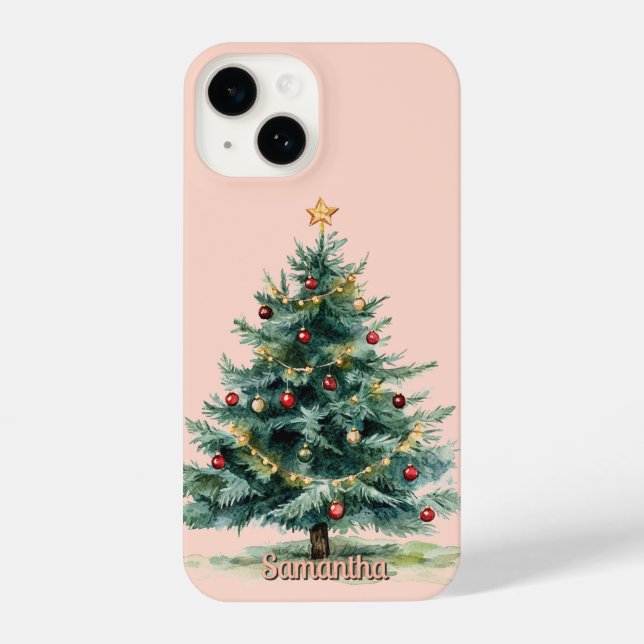 Personalised aesthetic Christmas Phone Case (Back)