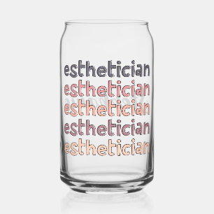 Personalised Aesthetician Cosmetologist Beautician Can Glass