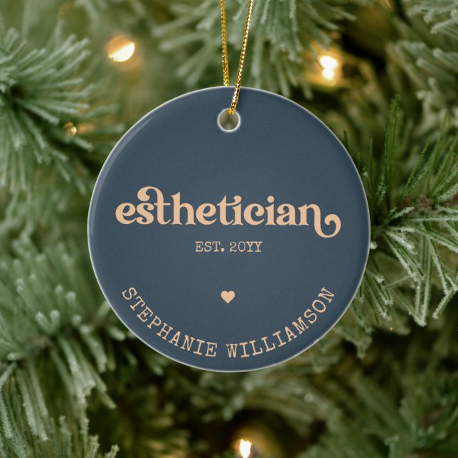 Personalised Aesthetician Cosmetologist Beautician Ceramic Ornament (Tree)