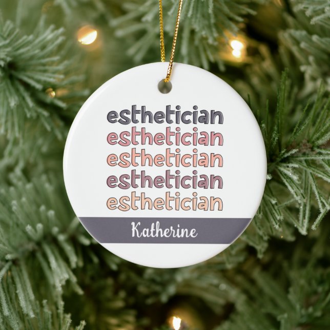 Personalised Aesthetician Cosmetologist Beautician Ceramic Ornament (Tree)