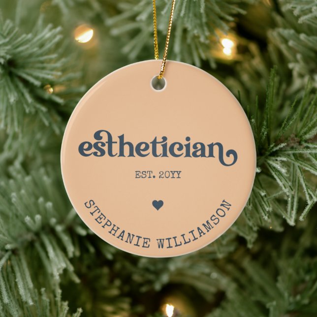 Personalised Aesthetician Cosmetologist Beautician Ceramic Ornament (Tree)