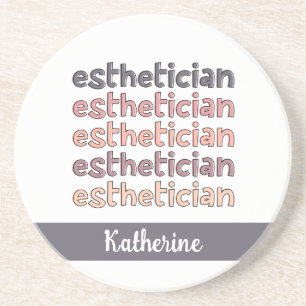 Personalised Aesthetician Cosmetologist Beautician Coaster