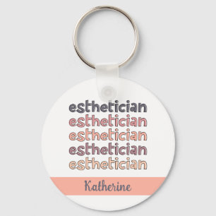 Personalised Aesthetician Cosmetologist Beautician Key Ring