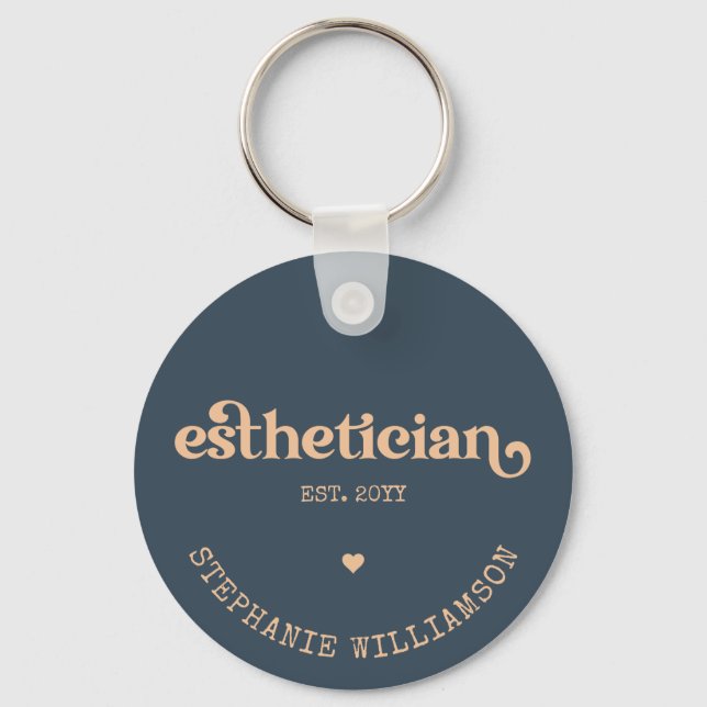 Personalised Aesthetician Cosmetologist Beautician Key Ring (Front)