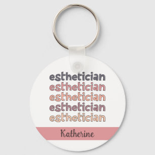 Personalised Aesthetician Cosmetologist Beautician Key Ring