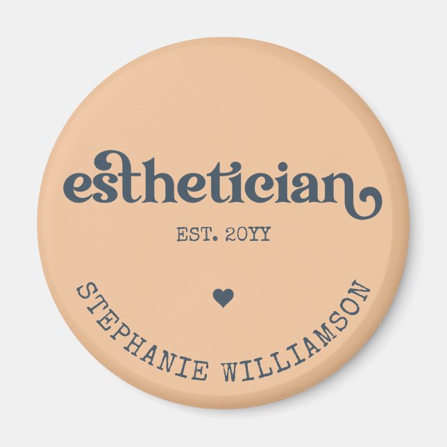 Personalised Aesthetician Cosmetologist Beautician Magnet (Front)