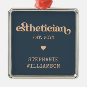 Personalised Aesthetician Cosmetologist Beautician Metal Ornament