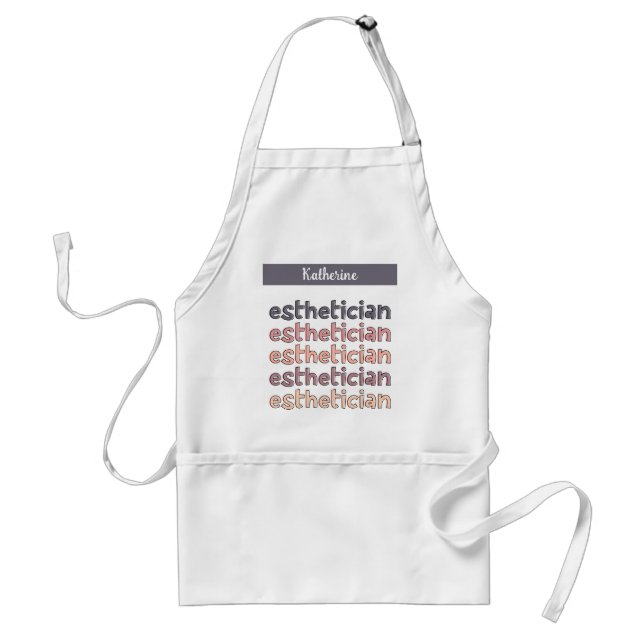 Personalised Aesthetician Cosmetologist Beautician Standard Apron (Front)