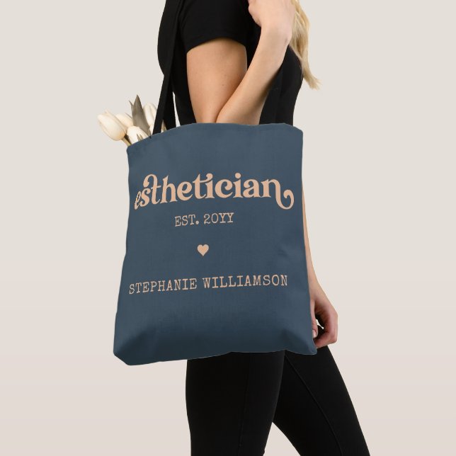 Personalised Aesthetician Cosmetologist Beautician Tote Bag (Close Up)