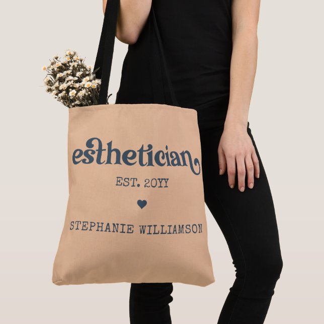 Personalised Aesthetician Cosmetologist Beautician Tote Bag (Close Up)