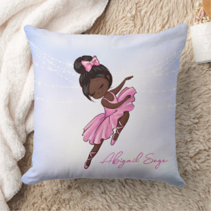 Personalised African American Ballerina Ballet Cushion
