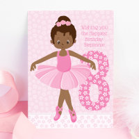 Personalised African American Ballerina Birthday