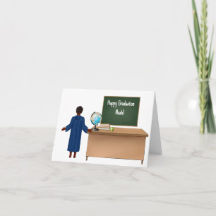 Personalised African-American Boy Kindergarten Card
