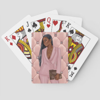 Personalised African-American CEO Boss Woman Playing Cards