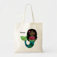 Personalised African American Mermaid Faux Foil