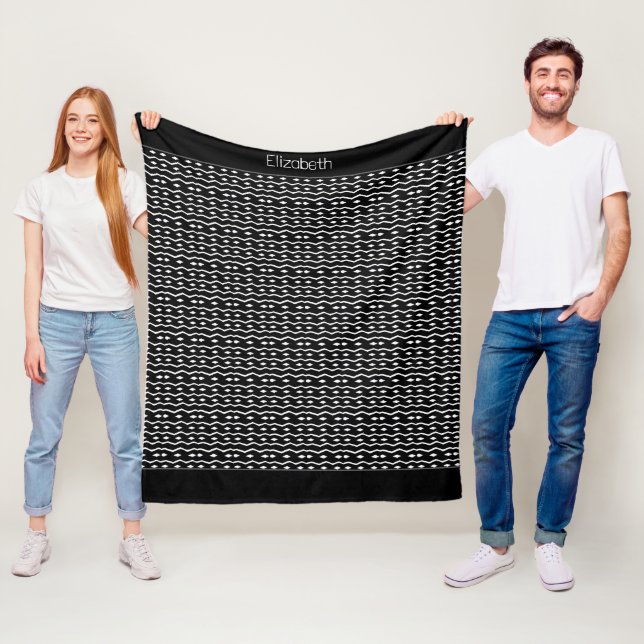 Personalised, African art, Ethnic pattern Fleece Blanket (In Situ)