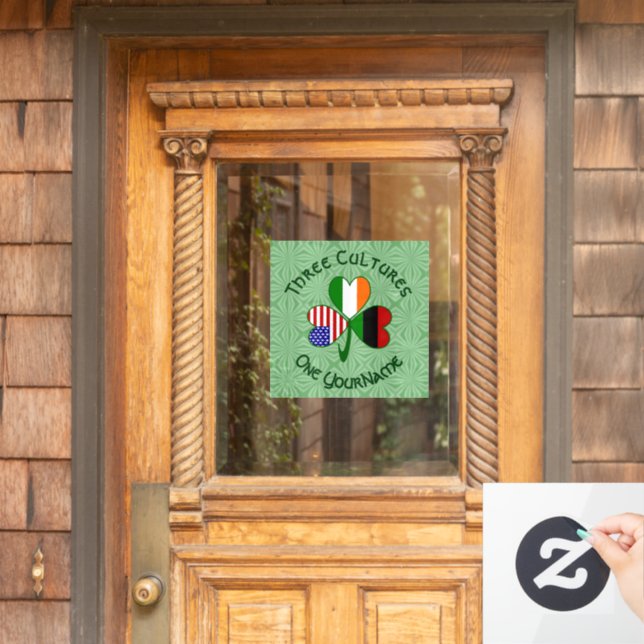 Personalised African Irish American Shamrock  (Home Door)