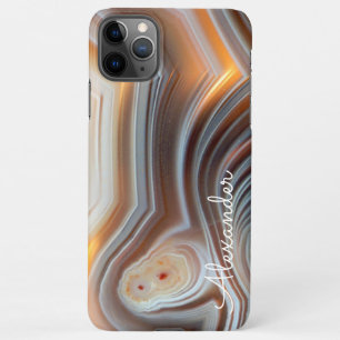 Personalised Agate Handwritten Name Trendy Modern iPhone 11Pro Max Case