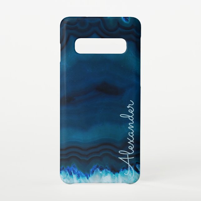 Personalised Agate Handwritten Name Trendy Modern Samsung Galaxy Case (Back)