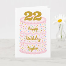 Personalised Age & Name Confetti Birthday Cake