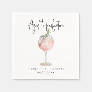 Personalised Aged to Perfection Birthday Napkin
