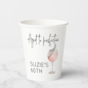Personalised Aged to Perfection Birthday Paper Cups