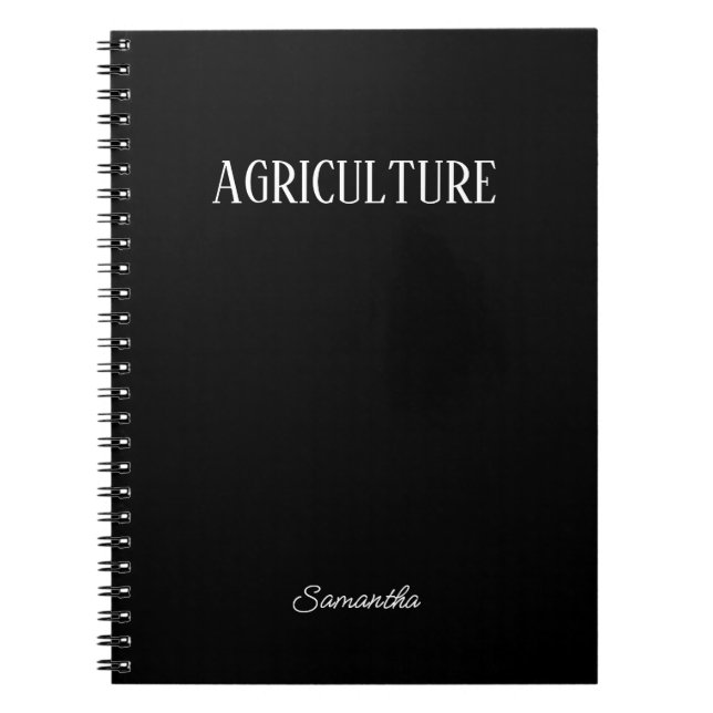  Personalised Agriculture Subject Notebook (Front)