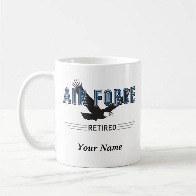 Personalised Air Force Retiree Mug (Left)