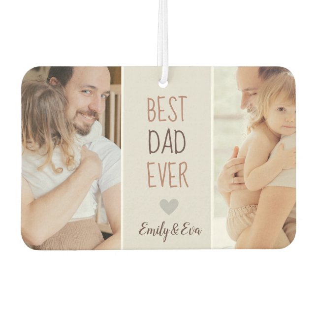Personalised Air Freshener – Best Dad Ever  (Front)