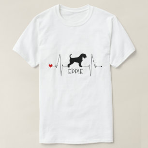 Personalised Airedale Love My Dog Heart Beat T-Shirt