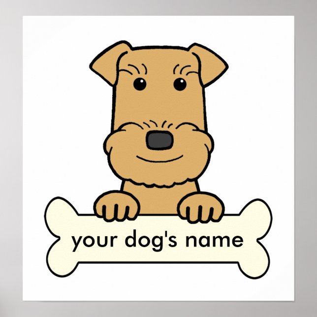 Personalised Airedale Poster (Front)