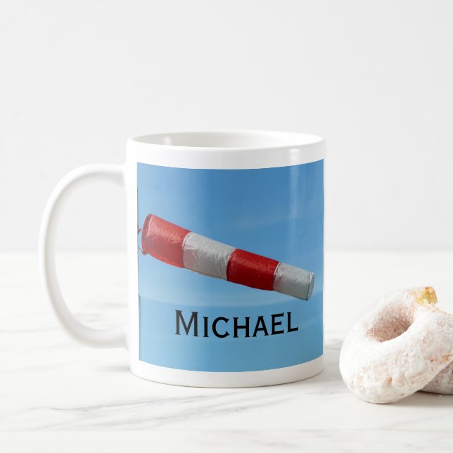 Personalised Airport Wind Sock Mug (With Donut)