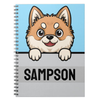 Personalised Akita Inu Custom Name Text Dog Lover Notebook