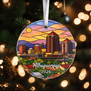 Personalised Albuquerque Acrylic Ornament, Custom Ornament