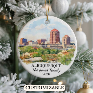 Personalised Albuquerque, Custom New Mexico Ceramic Ornament