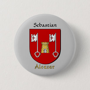Personalised Alcazar Historical Shield 6 Cm Round Badge
