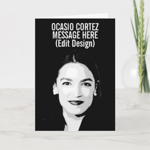 Personalised Alexandria Ocasio-Cortez Card