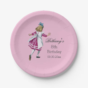 Personalised Alice in Wonderland Birthday Party Paper Plate