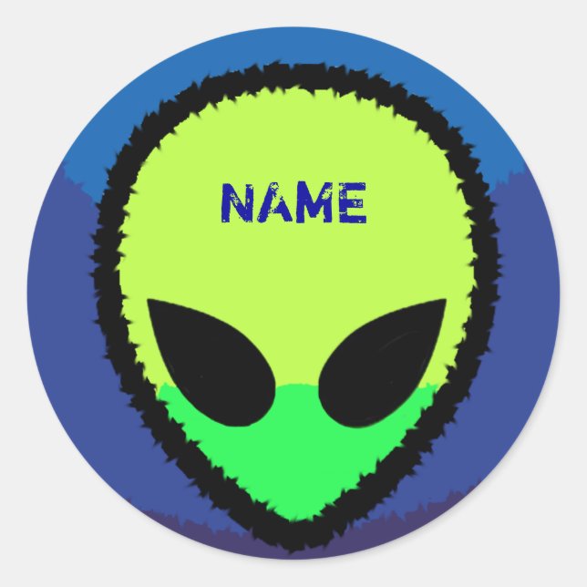 Personalised aLiEn Sticker (Front)