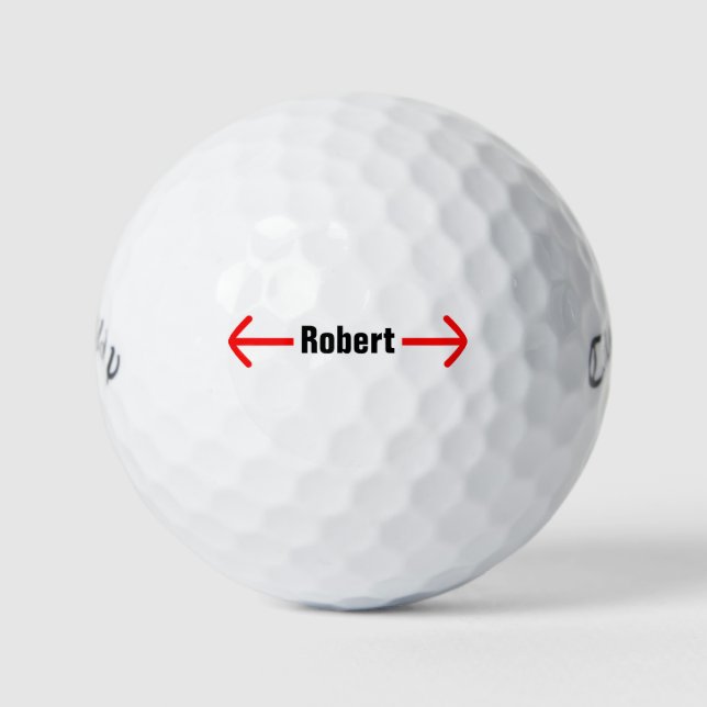 Personalised Alignment Aid Golf Balls (Front)