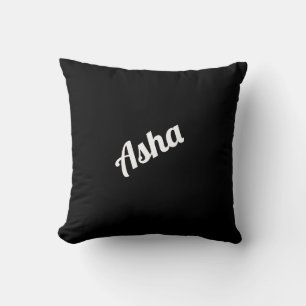 Personalised All Black Throw Pillow