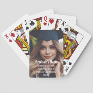 Personalised All Over Graduate Photo Name Class  Playing Cards