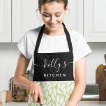 Personalised All-Over Print Apron<br><div class="desc">Cook in style with this fun green,  white,  and black personalised apron! Perfect for weddings,  bridal showers,  birthdays,  Mother's Day,  or just because!</div>