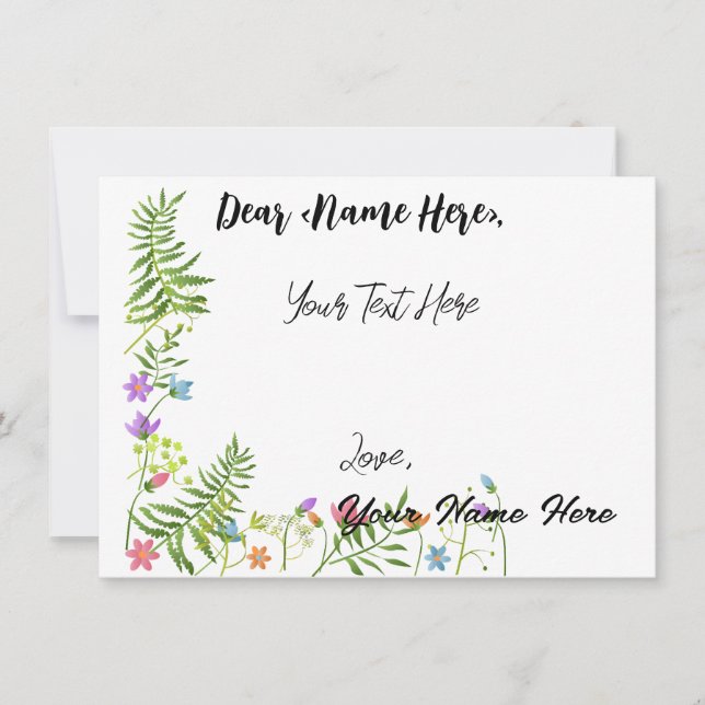 Personalised All Purpose Greetings Card (Front)