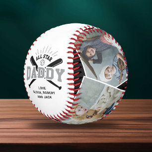 Personalised “All Star Daddy” Black White Baseball