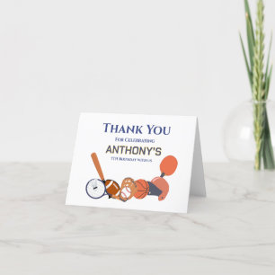 Personalised All-Star Sports Thank You Card