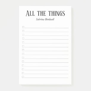 Personalised All the things   To do list Post-it Notes
